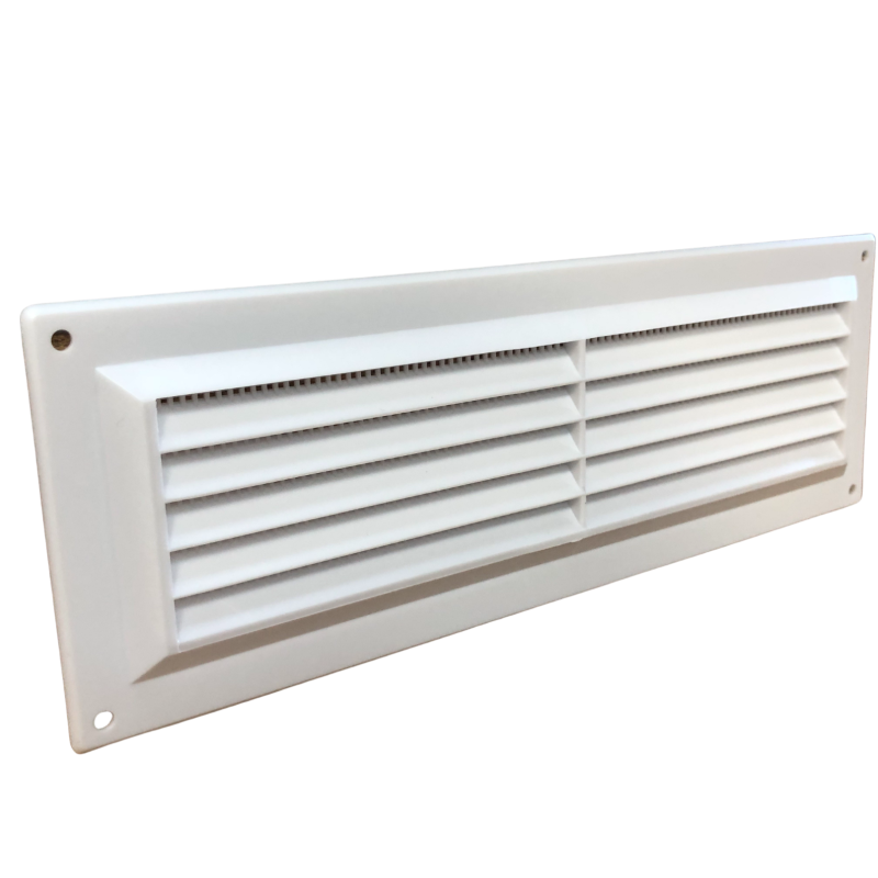 Louvre Vent 9x3 White With Flyscreen