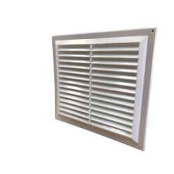 9x9 White Louvre Vent With Fly Screen