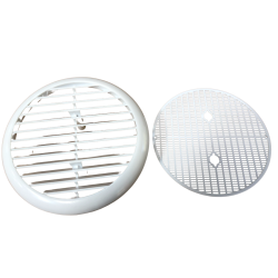 Round White 80-152mm Louvre Vent
