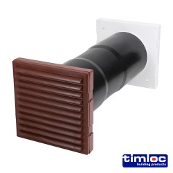 Timloc Aero Core Through-Wall Ventilation Set - Brown - ACV7BR