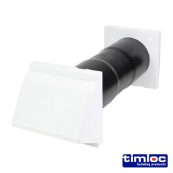 Timloc Aero Core Through Wall Vent Set - White - ACV7CWH