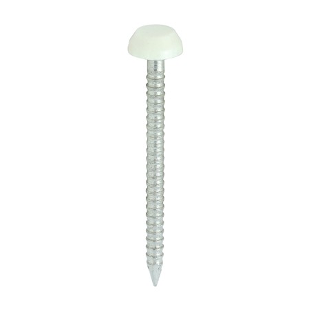 30 x 2.1 Polymer Headed Pins - A4 Stainless Steel - Cream