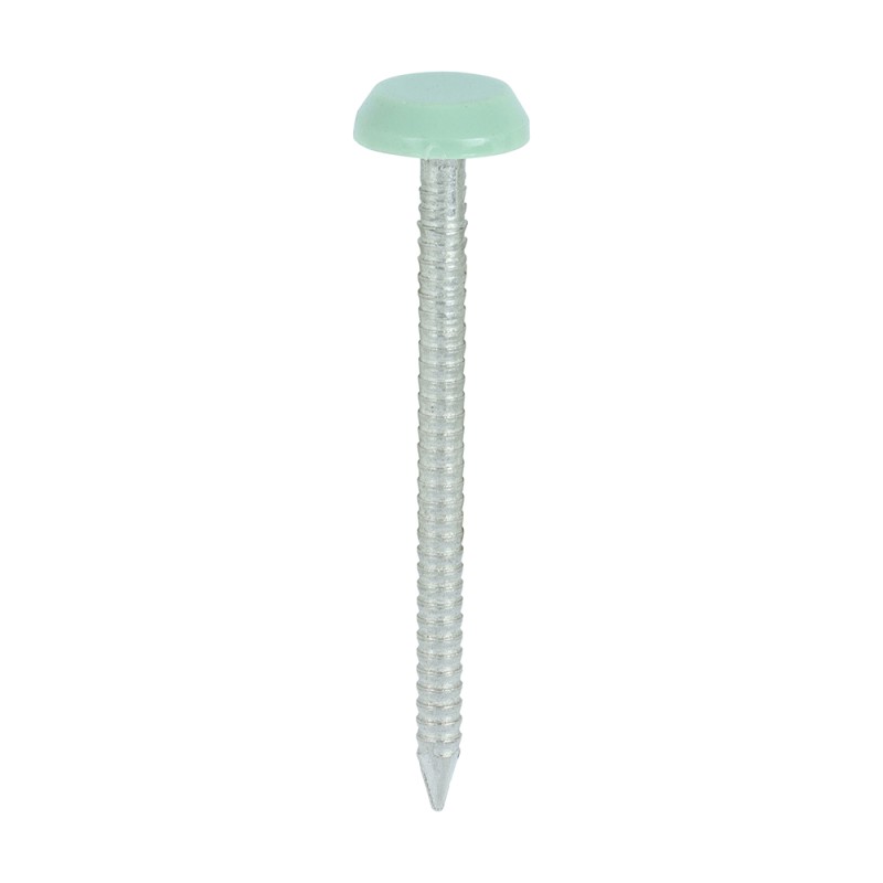65 X 3.2 Polymer Headed Nails - A4 Stainless Steel - Chartwell Green