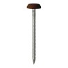 65 X 3.2 Polymer Headed Nails - A4 Stainless Steel - Mahogany
