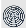 7inch Round Gully Grid Black